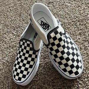 Checkerboard black and white vans! BRAND NEW!